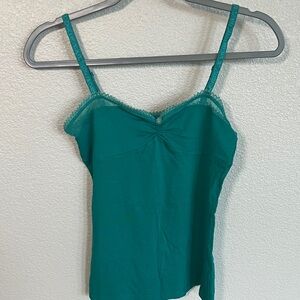 Damsel Teal Camisole with Lace Detail